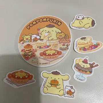 폼폼푸딩 코스터 스티커 세트