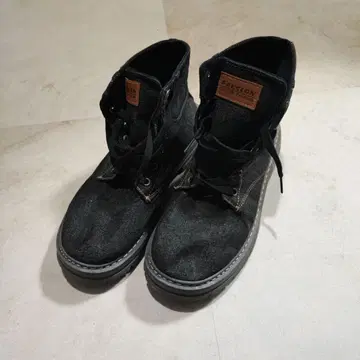 LOEIKAN 데님 하이컷 부츠 블랙