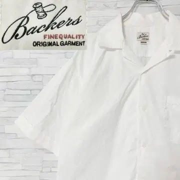 Backers 바커스 오픈 카라 셔츠 백 프린트 M