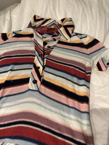 MISSONI 반팔 니트 피케 셔츠 이탈리아제