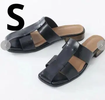 택 포함 새상품 시마무라 mysa 다나카 리나 샌들 뮬 S 사이즈 블랙