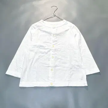 45R 포티 파이브 알 R 자수 7부 소매 가디건 화이트
