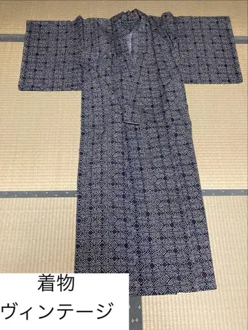 빈티지 일본 의류 기모노 블랙 원형 리메이크 여성용