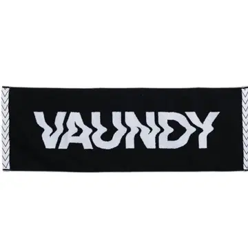 Vaundy 로고 자카드 타월 블랙