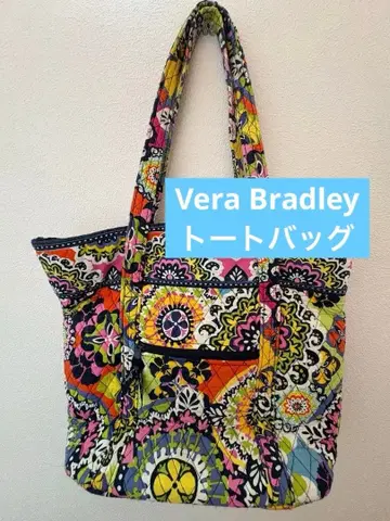 Vera Bradley 퀼팅 토트백 멀티 컬러 리버서블