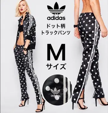 adidas 도트 무늬 조거 팬츠 블랙 도트 트레포일