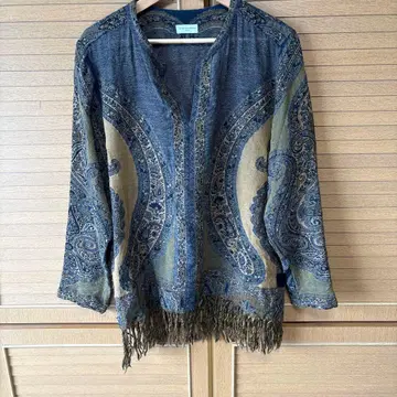 DRIES VAN NOTEN 페이즐리 무늬 프린지 니트