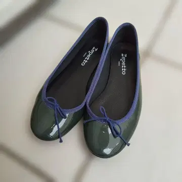 Repetto 발레 슈즈 다크 그린 에나멜 371/2