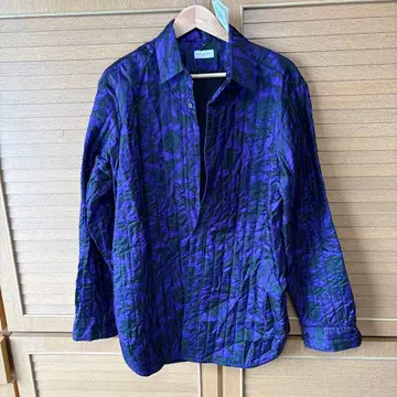 DRIES VAN NOTEN 퀼팅 셔츠 퍼플 48