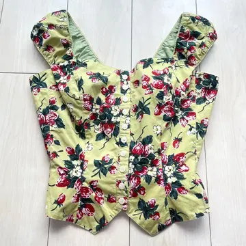 90s ATSUKI ONISHI 아츠키 오니시 이치고 패턴 뷔스티에