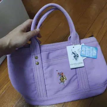 새상품 유에스폴로애슨 토트백 퍼플