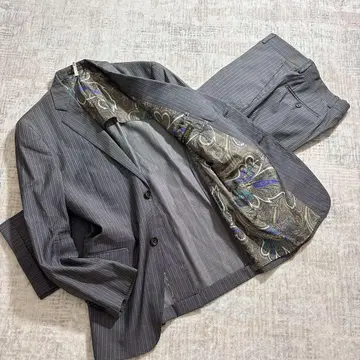 ETRO 에트로 수트 셋업 안감 올 패턴 페이즐리 그레이 48