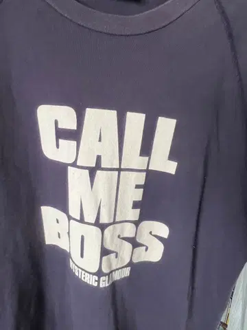 HYSTERIC GLAMOUR CALL ME BOSS 반팔 맨투맨
