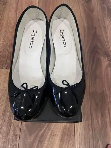 Repetto 가죽 발레 슈즈 블랙 레페토 힐 카미유 에나멜