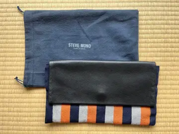새상품급 STEVE MONO 네이비 x 그레이 x 오렌지 클러치백 유니