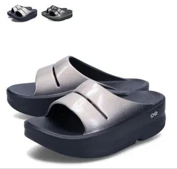 OOFOS OOmega 샌들 통굽 블랙스펄