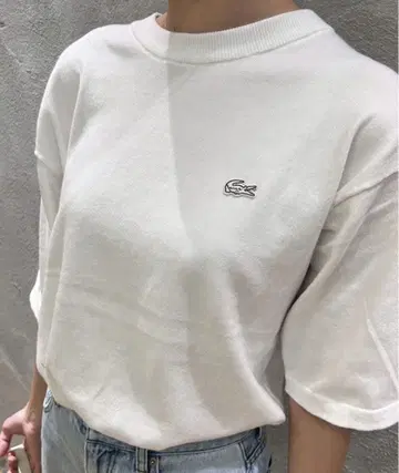 LACOSTE 하이 스트레치 코튼 니트 반팔 T셔츠