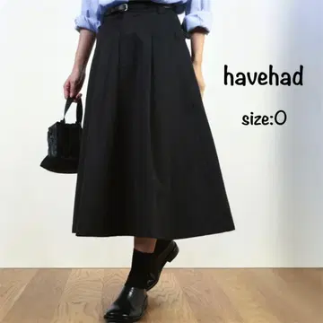 havehad 하브하드 플레어 스커트 롱 사이즈 0 블랙 한국