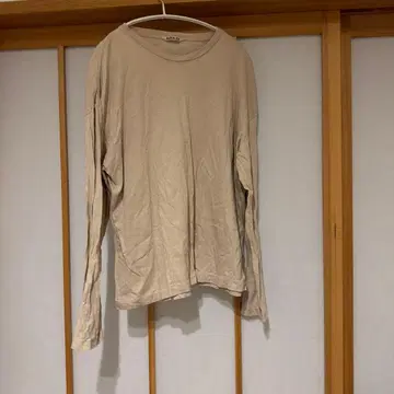 AURALEE LUSTER PLAITING TEE 핑크 베이지