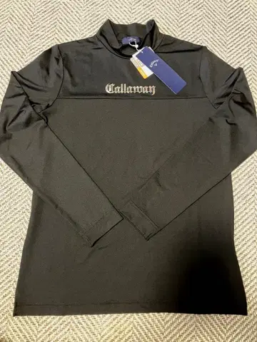 [미사용 새상품] 택 포함 Callaway 모크넥 셔츠 블랙 M