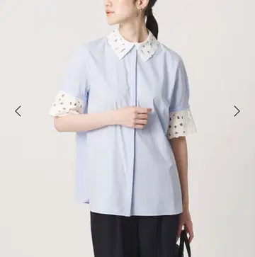 미사용 새상품 UNITED ARROWS 자수 블라우스