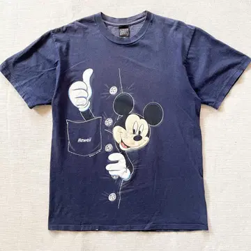 좋은 페이드 크랙 90s Disney 미키 Hawaii 티셔츠
