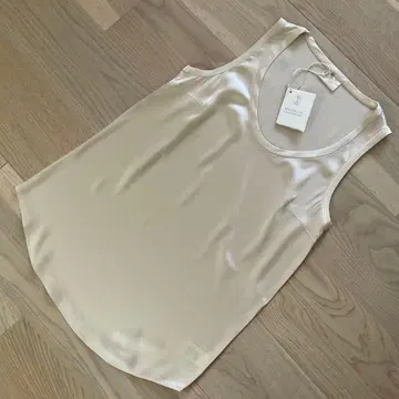 브루넬로쿠치넬리 실크 슬리브리스 상의 XS 표기 베이지