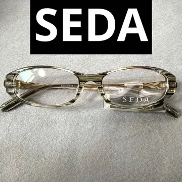 미사용 새상품 사바에 SEDA 무도수 안경 카키 x 골드 SD-2179