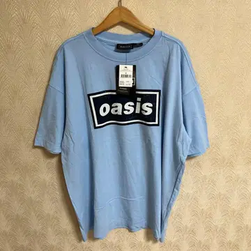 새상품 택 포함 미사용 오아시스 oasis 티셔츠 상의 스카이블루 반팔