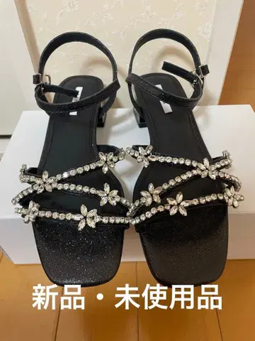 새상품 미사용 RANDA 비쥬 샌들 블랙 S 사이즈