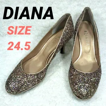 DIANA 다이애나 펌프스 하이힐 글리터 라메 골드 24.5