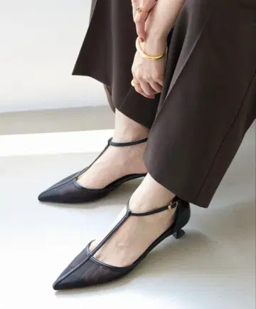 LE TALON 힐 샌들 23cm 블랙