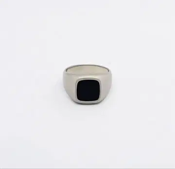 Noir Square Ring 실버 반지 23호