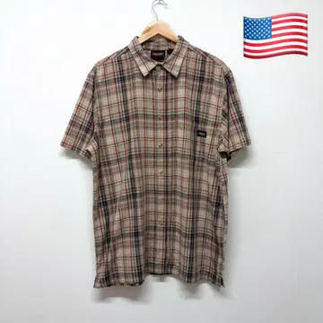 90s 디키즈 워크 체크 셔츠