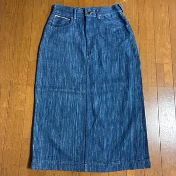 45r 데님 타이트 스커트 롱 기장
