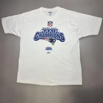 NFL 슈퍼볼 39 우승 기념 T셔츠 리복 XL 화이트