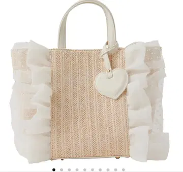 다이애나 대담하게 프릴을 장식한 주역급 미니 토트 BAG 화이트