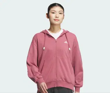 adidas 풀 집업 후드티 핑크
