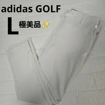 컨디션 최상 아디다스 골프 여성용 L 시어서커 팬츠 화이트
