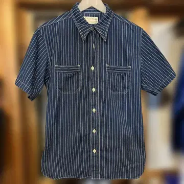 SUGAR CANE WABASH 스트라이프 워크 셔츠 M