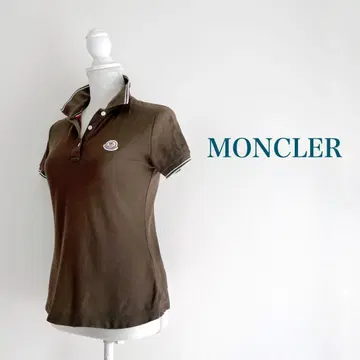 MONCLER 피케 셔츠 브라운 S 사이즈
