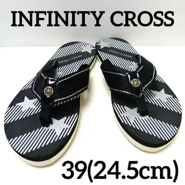 인피니티 크로스 비치 샌들 쪼리 스타 패턴 블랙 24.5cm 794