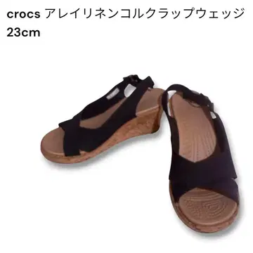 crocs 아레 리넨 코르크 랩 웨지 23cm