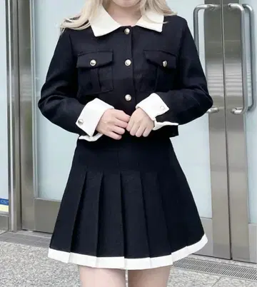 abc une face 바이컬러 셋업 프리 사이즈 one way