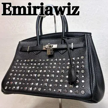 EmiriaWiz 에밀리아 위즈 핸드백 가죽 자물쇠 블랙 주름