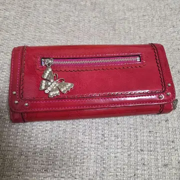 ANNA SUI 장지갑 레드 나비 모티브