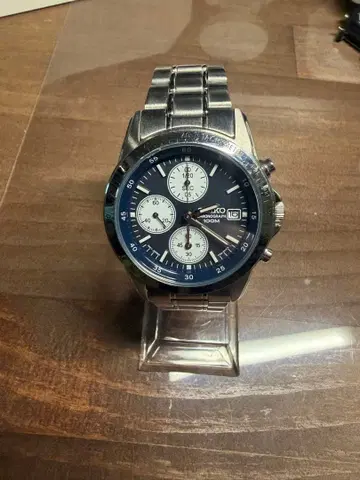 [ 작동 ] SEIKO 남성용 손목시계 파랑 다이얼 실버 크로노그래프