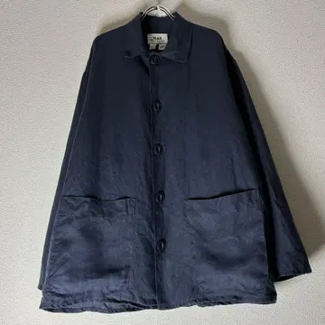 FLAX 린넨 네이비 셔츠 자켓 네이비