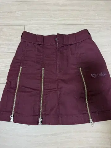 Dickies x HTH 타이트 스커트 보르도 지퍼 디자인
