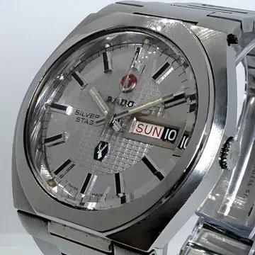 RADO 라도 실버스태그 자동 와인딩 데이데이트 정품 벨트 작동품